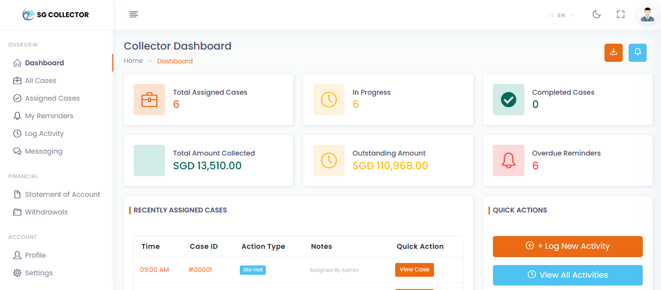 Debt Collector Management System