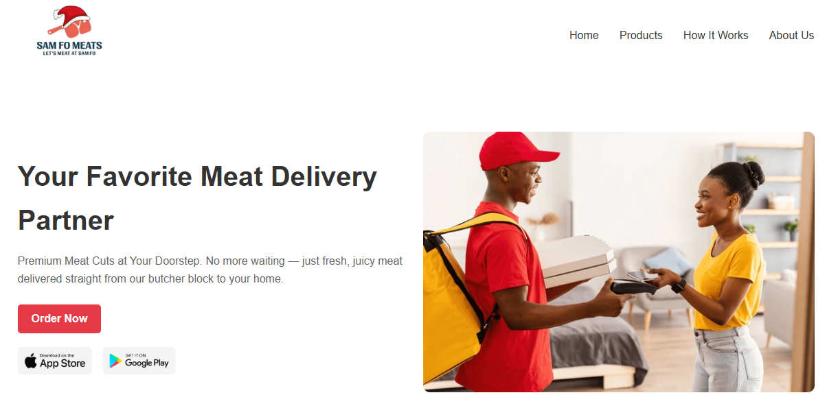 Samfo Meat - Delivery App & Dashboard